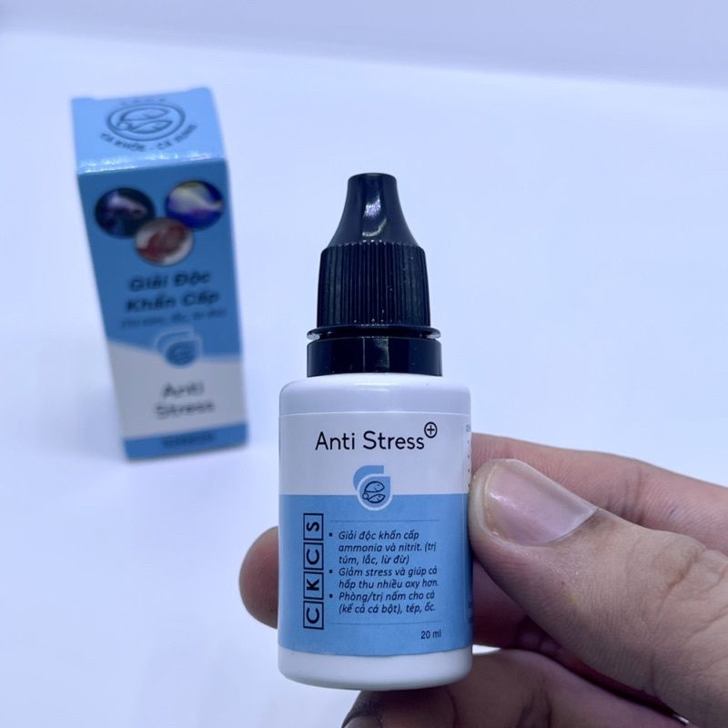 ParaKill + Anti Stress. Dung dịch dưỡng cá (Nấm, túm, lắc, lừ đừ, núp góc, đốm trắng, kí sinh trùng)