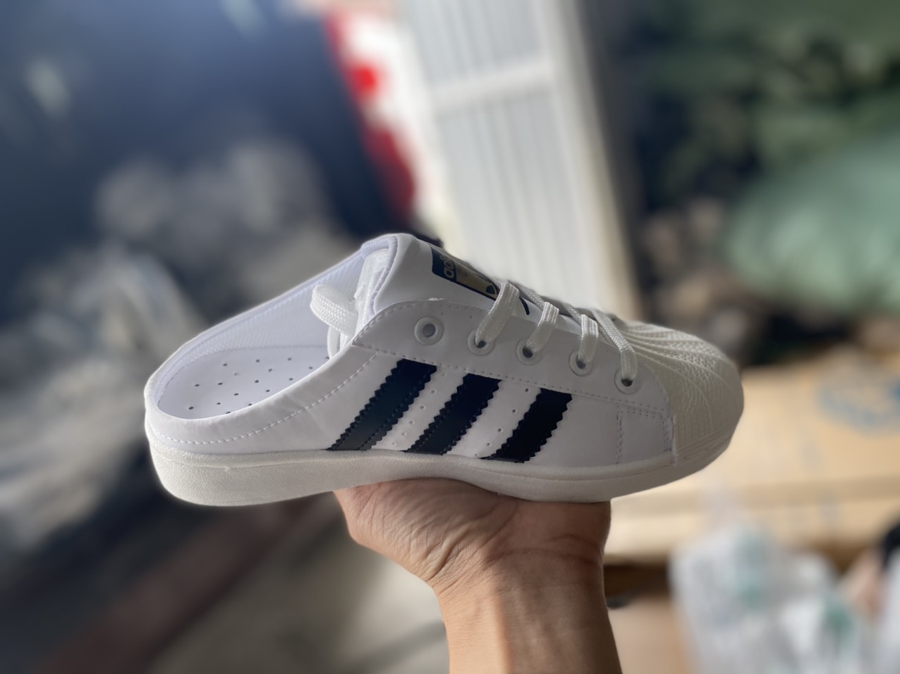 sục đạp gót adidas