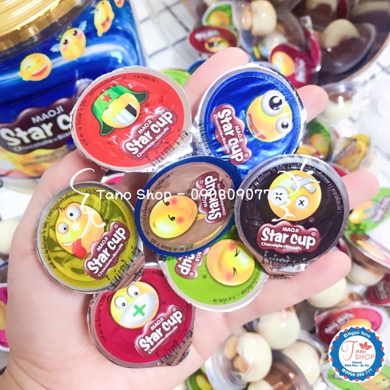[Hộp 100 chén] Bánh socola Star Cup Thái