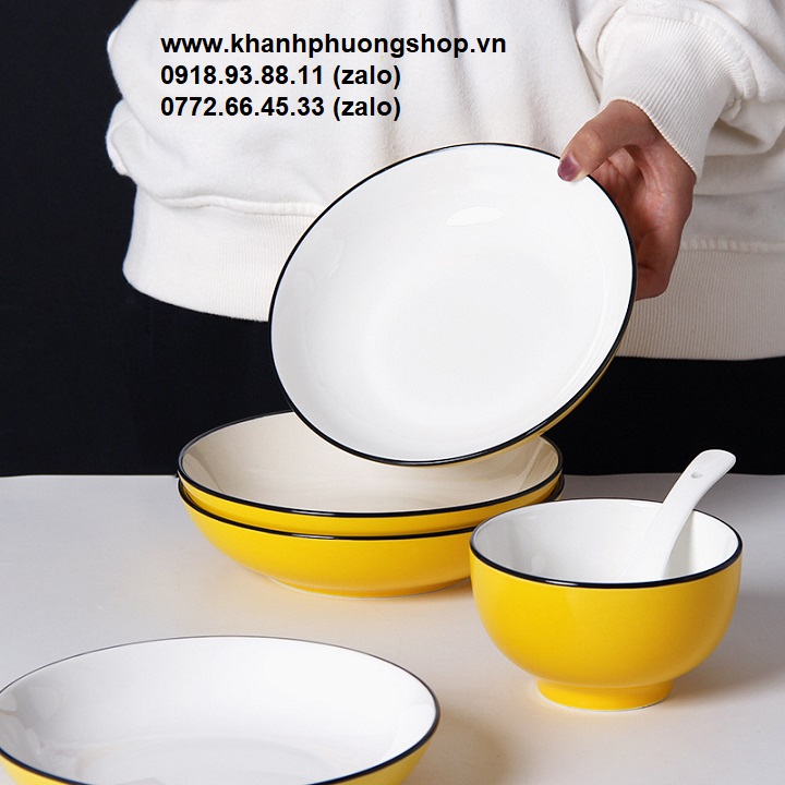 [HCM]đĩa sứ lòng sâu - đĩa sứ