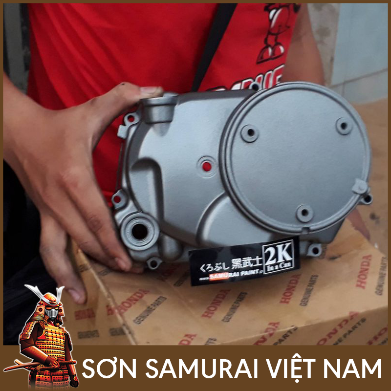 Sơn samurai màu xám bạc - Combo lốc máy y137 sơn xịt samurai