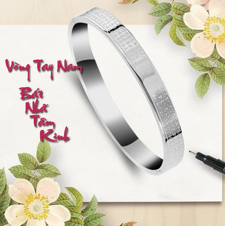 VÒNG BÁT NHÃ TÂM KINH MÀU VÀNG Đeo không đen,VÒNG TAY NAM Nữ TITAN
