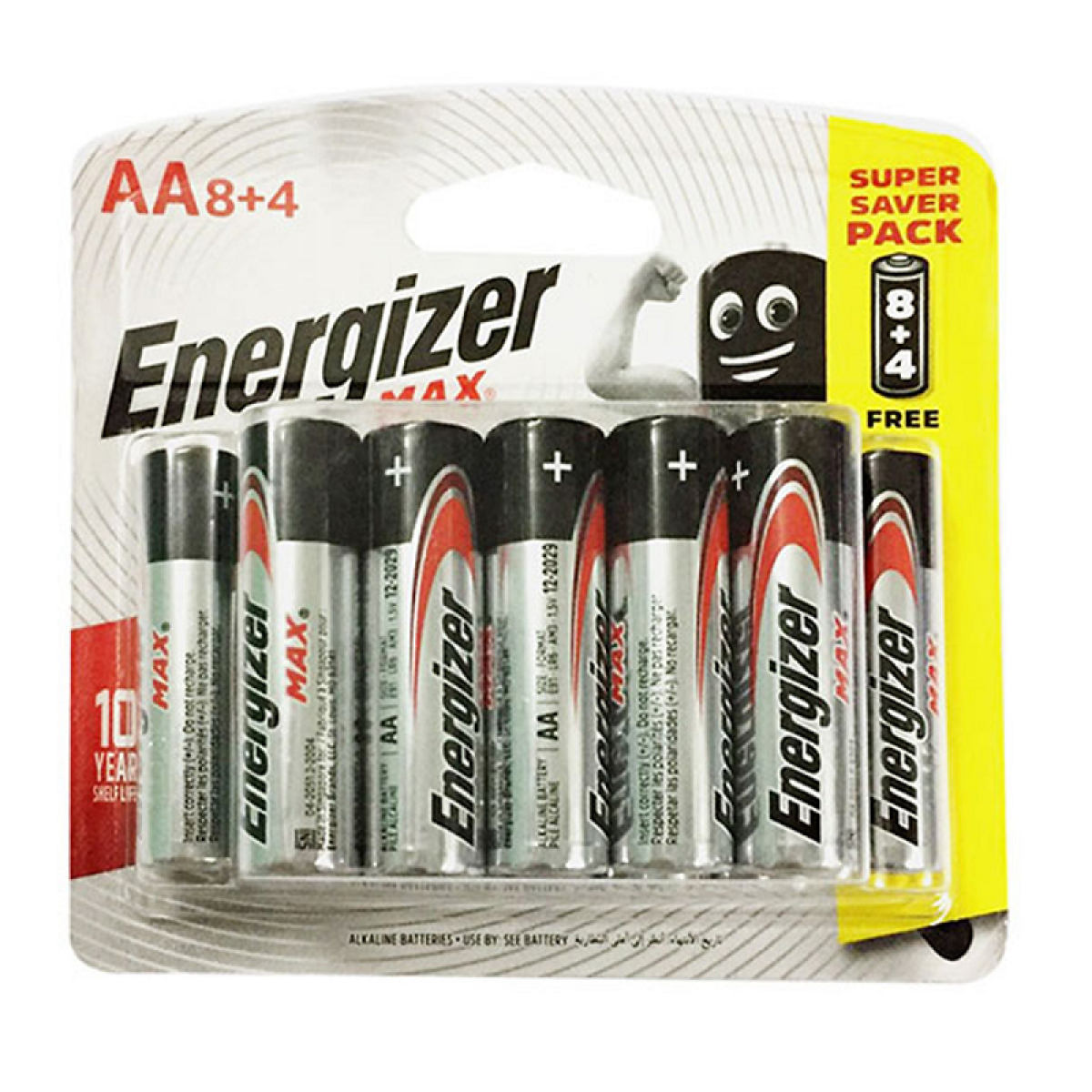 Pin AA Energizer Max E91 BP8+4 (Vĩ 12 viên)