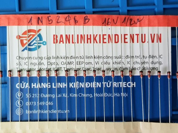 [ Combo 50 Chiếc ]1N5246 Diode Zenner 16V 0.5W