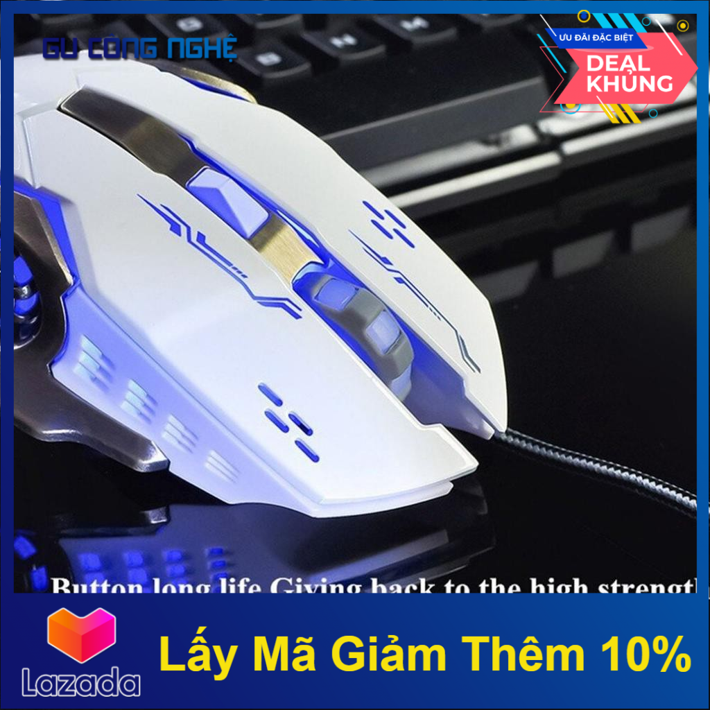 Chuột Game Thủ Free Worf R8 Cực Bền Thiết Kế Độc Lạ Có Led Nhiều Màu - Bảo Hành 3...