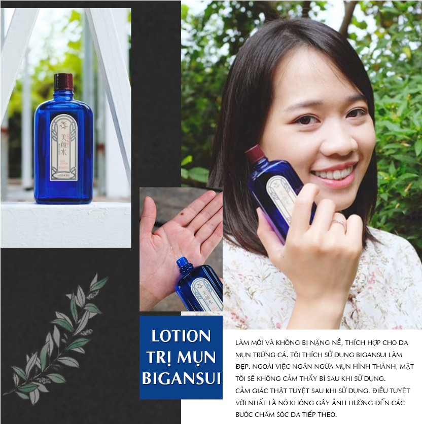 Toner Cho Da Dầu Mụn MEISHOKU Bigansui 90ML