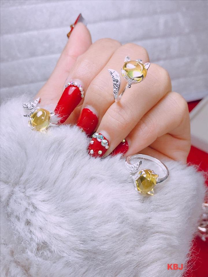 Nhẫn bạc ta mặt hồ ly free size nhiều màu