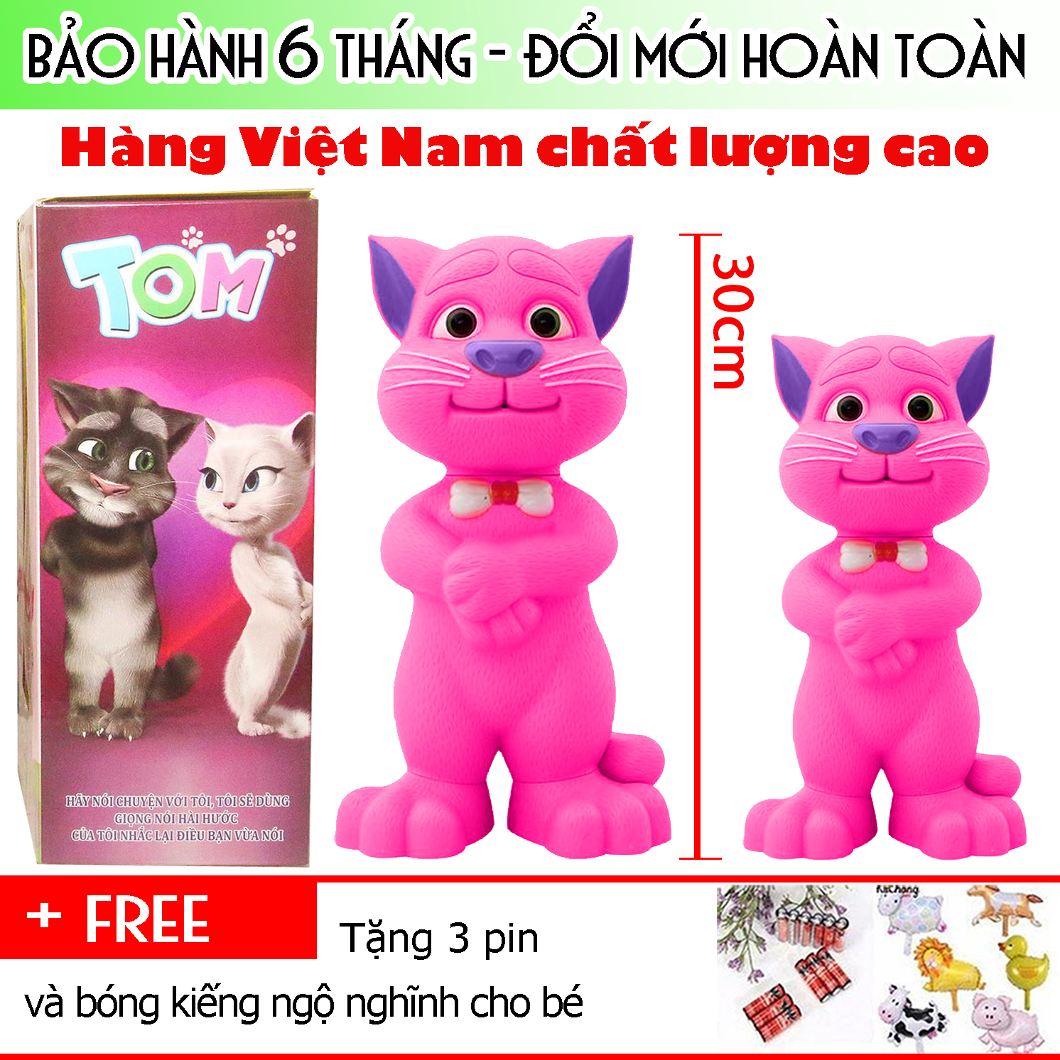 Mèo Tom cảm ứng kể chuyện biết hát thông minh ghi âm - BẢO HÀNH 6 THÁNG - Diệp Linh