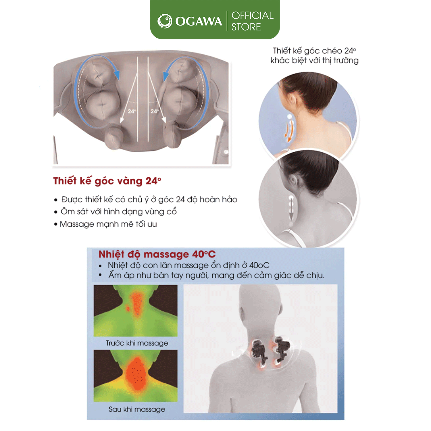 Máy Massage Cổ Vai Gáy OGAWA Wonder Touch