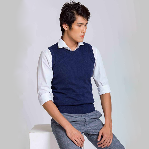 Áo len gile ALENGL013 màu navy