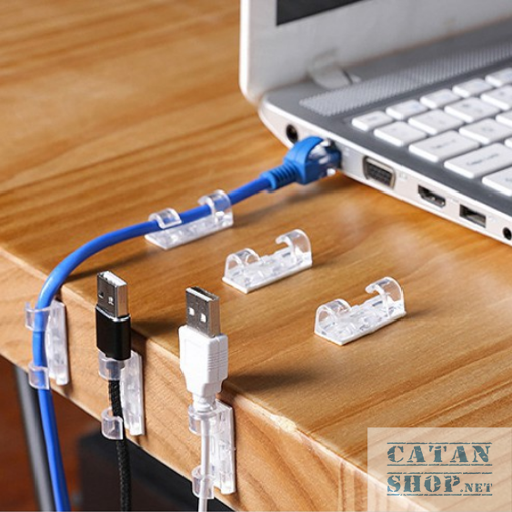 [HCM]Nẹp dây điện dán tường treo giữ cố định cáp sạc dây sạc thông minh bộ kẹp đi dây điện 20 cái có kèm keo dán GD468-NepDD