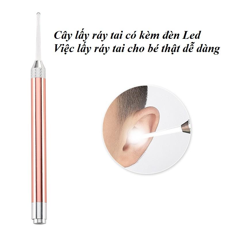 Bộ dụng cụ lấy ráy tai có đèn cao cấp