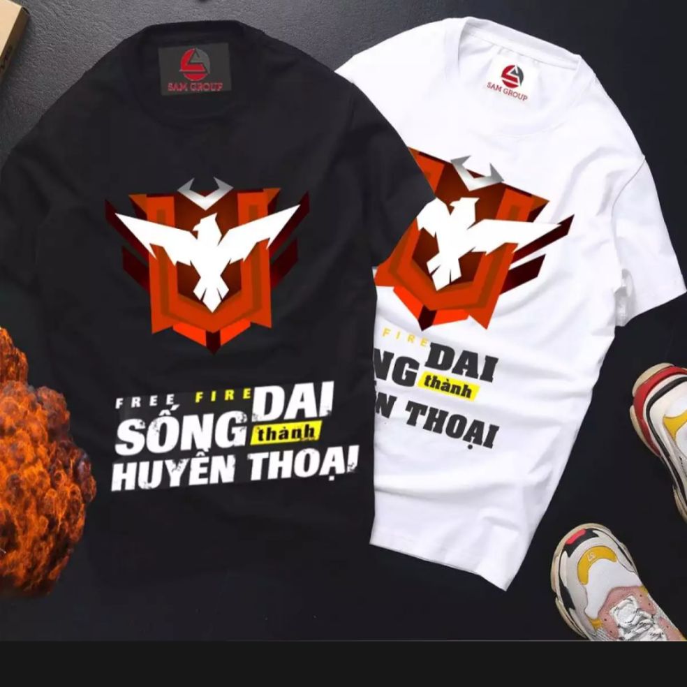 [HCM]áo thun free fire in hình sống dai thành huyền thoại 07
