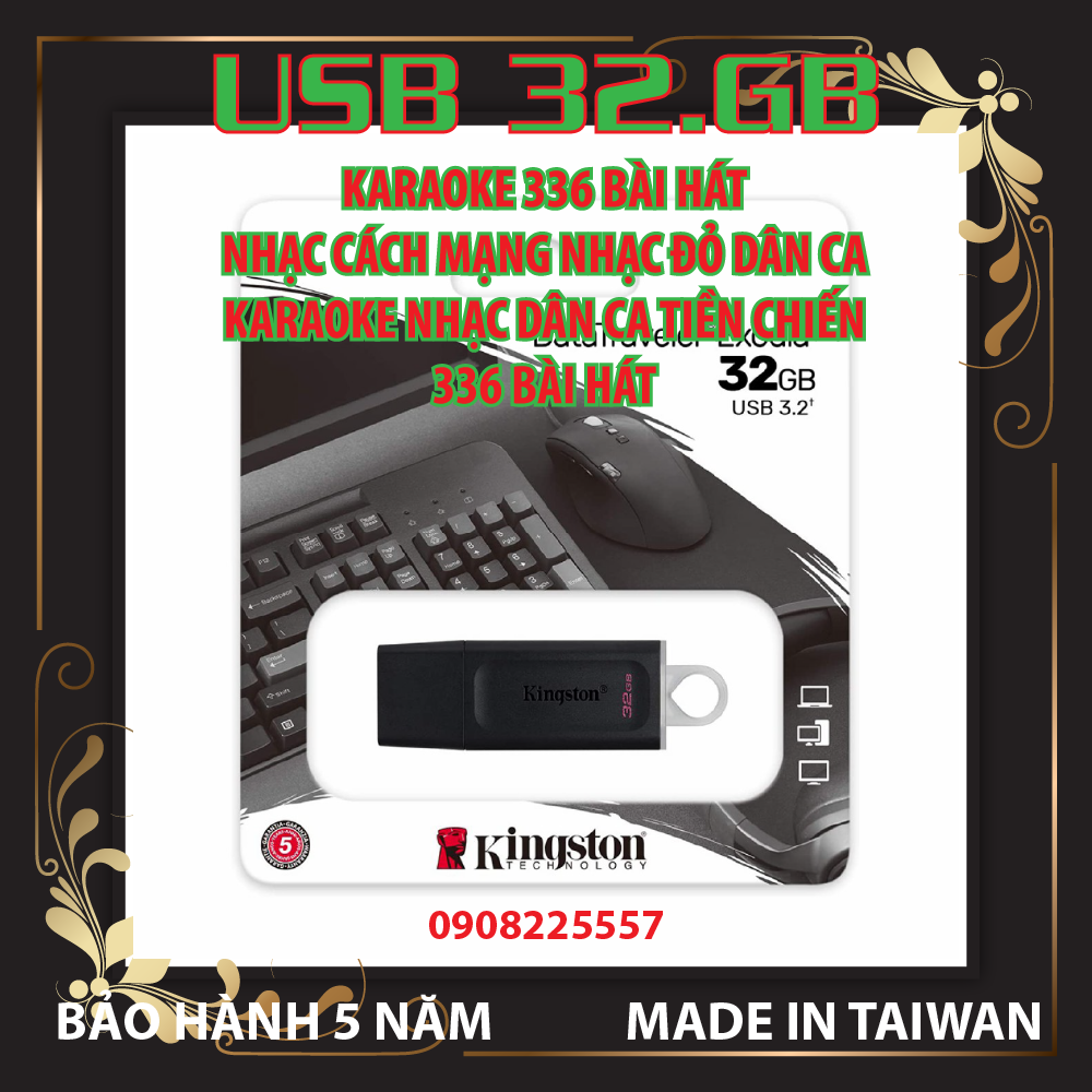 Usb 32gb kingston exodia karaoke cách mạng nhạc đỏ tiền chiến dân ca nhạc sống 2022