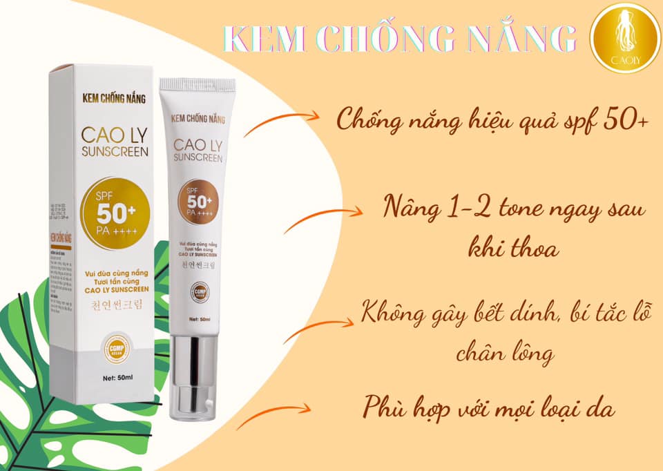 [CHÍNH HÃNG] KEM CHỐNG NẮNG CAO CẤP CAO LY 50SP++