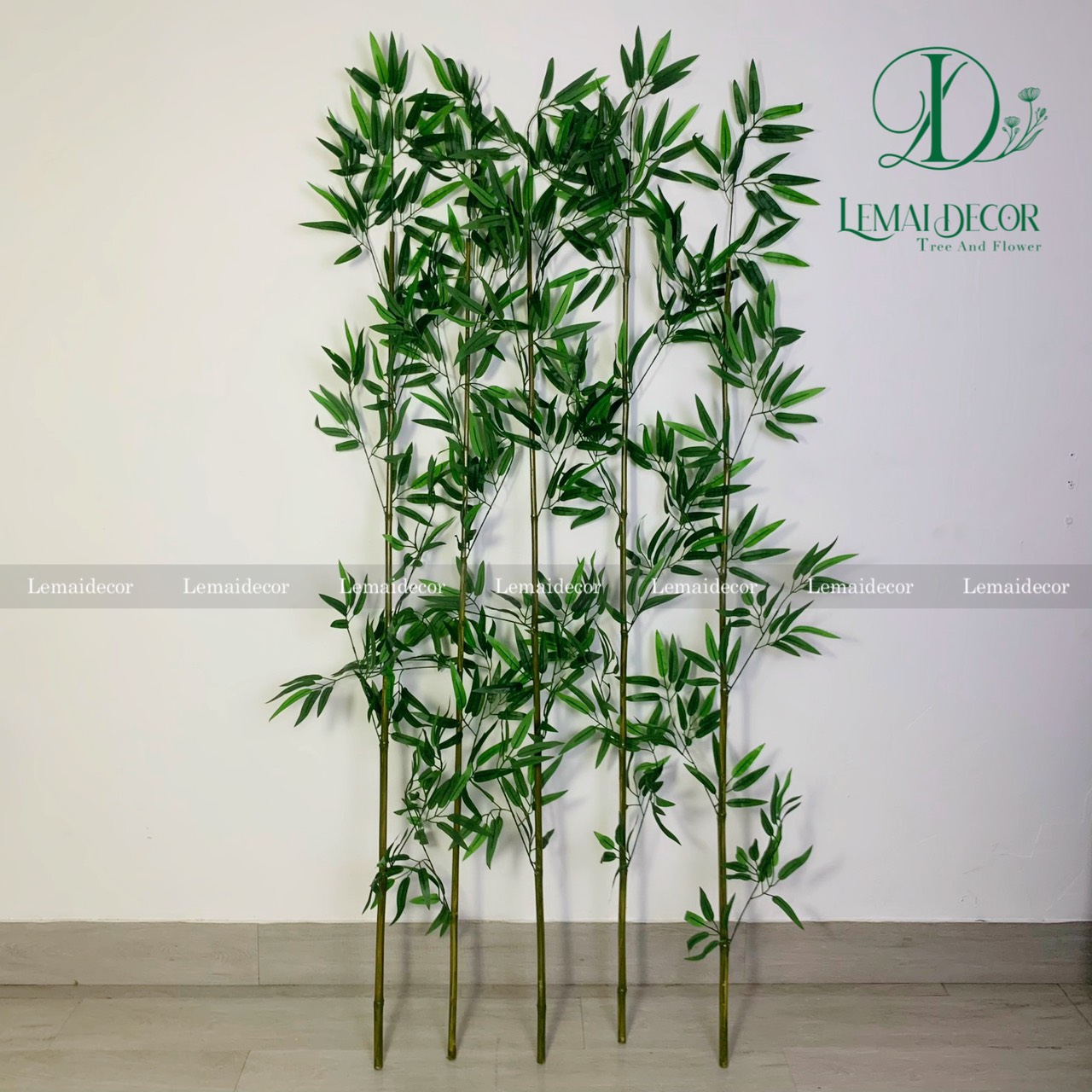 Set 10 cây trúc lá lụa nhiều lá giả độ cao 120cm