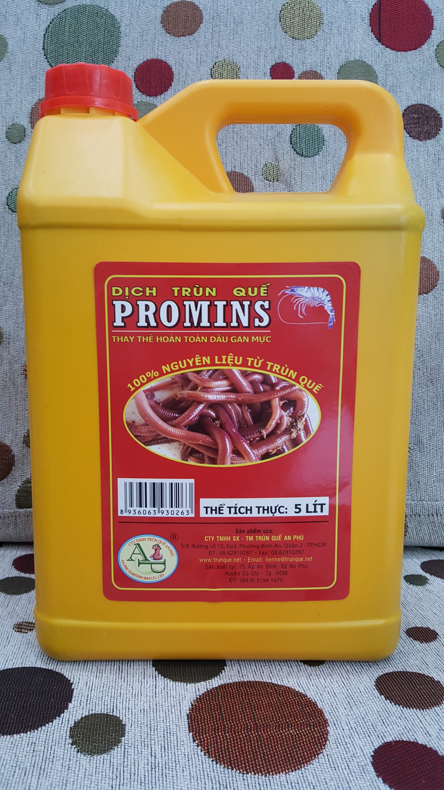 DỊCH TRÙN QUẾ CHO CÁ TRA CAN 5 LÍT