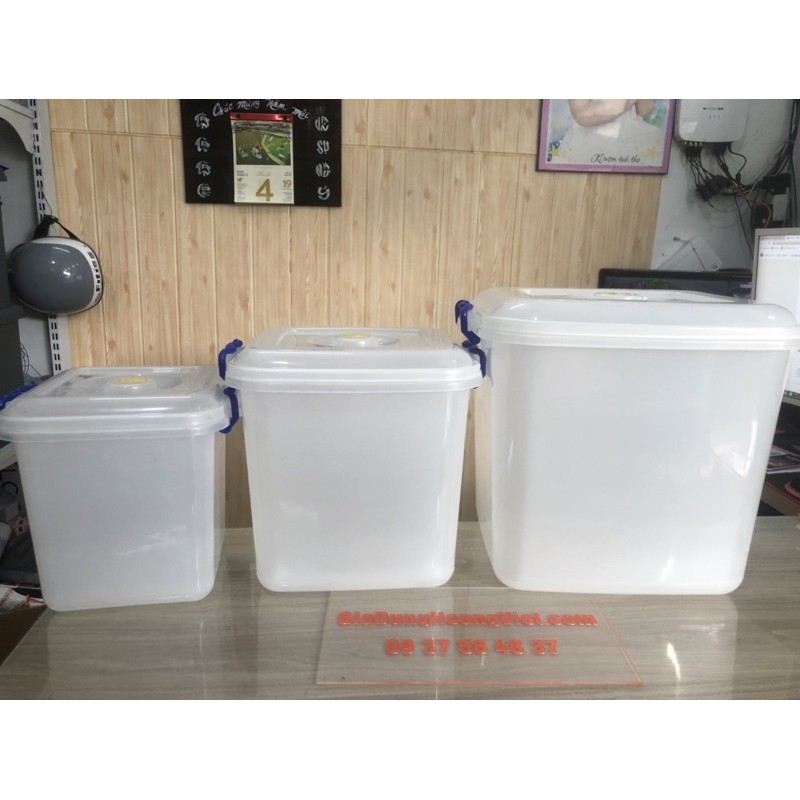 Thùng nhựa vuông cao 10 lít 20 lít 30 lít