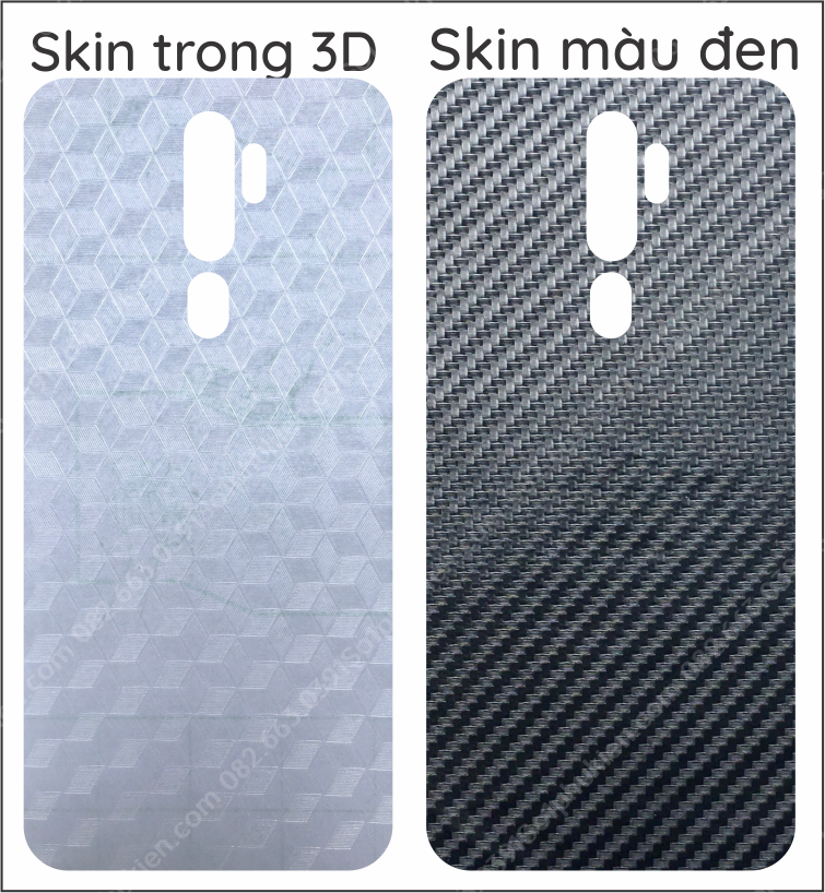Miếng dán mặt lưng skin carbon Oppo A9 2020