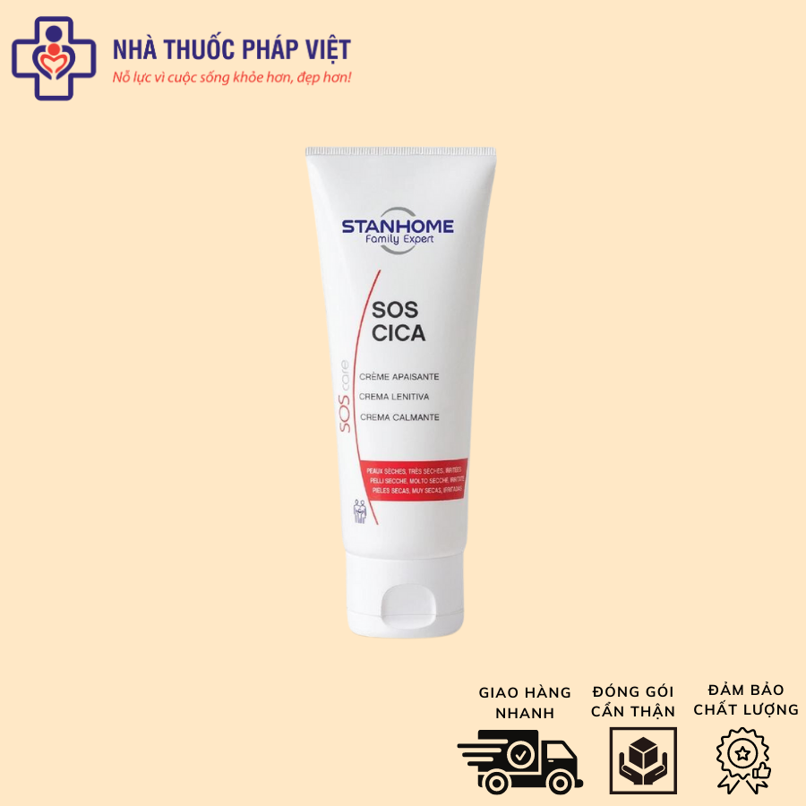 Stanhome Sos Cica 75ml - Kem dưỡng ẩm làm mềm cho da khô, da nhạy cảm