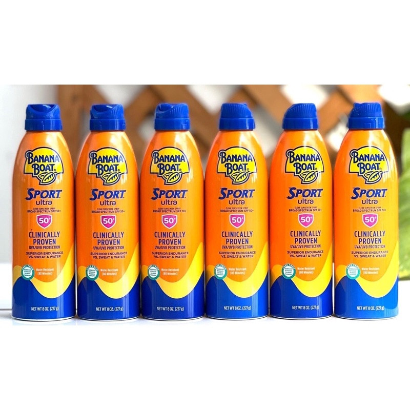Set 3 chai Xịt chống nắng Banana Boat Sport Ultra 50+