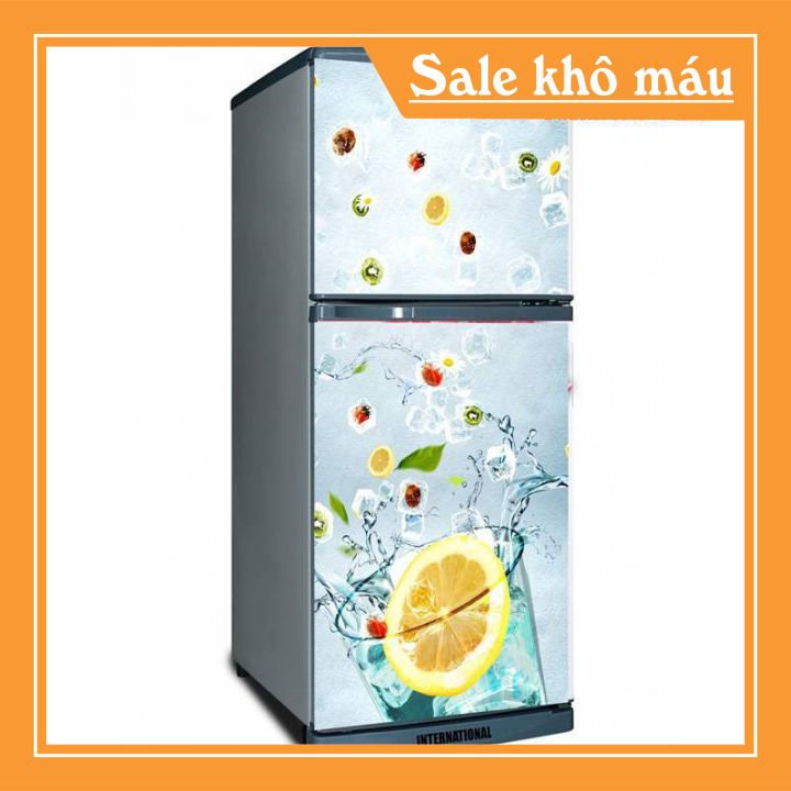 Tranh Dán Tủ Lạnh - Chống Thấm Nước - Chất Liệu Decal Bóc Dán - Phù Hợp Mọi Loại Tủ - Băng Đá Ngày Hè - Decal dán tủ lạnh kệ tường tủ quần áo, decal dán, giấy dán, trang trí nội thất, giấy dán nội thất, trang trí nhà cửa