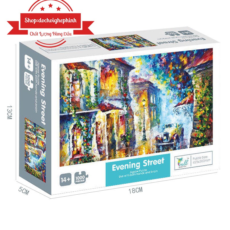[Hoàn tiền 10%][Hoàn tiền 6%]Bộ Tranh Ghép Xếp Hình 1000 Pcs ( Tranh Ghép 42.5*30cm ) Bản Thú Vị Cao Cấp