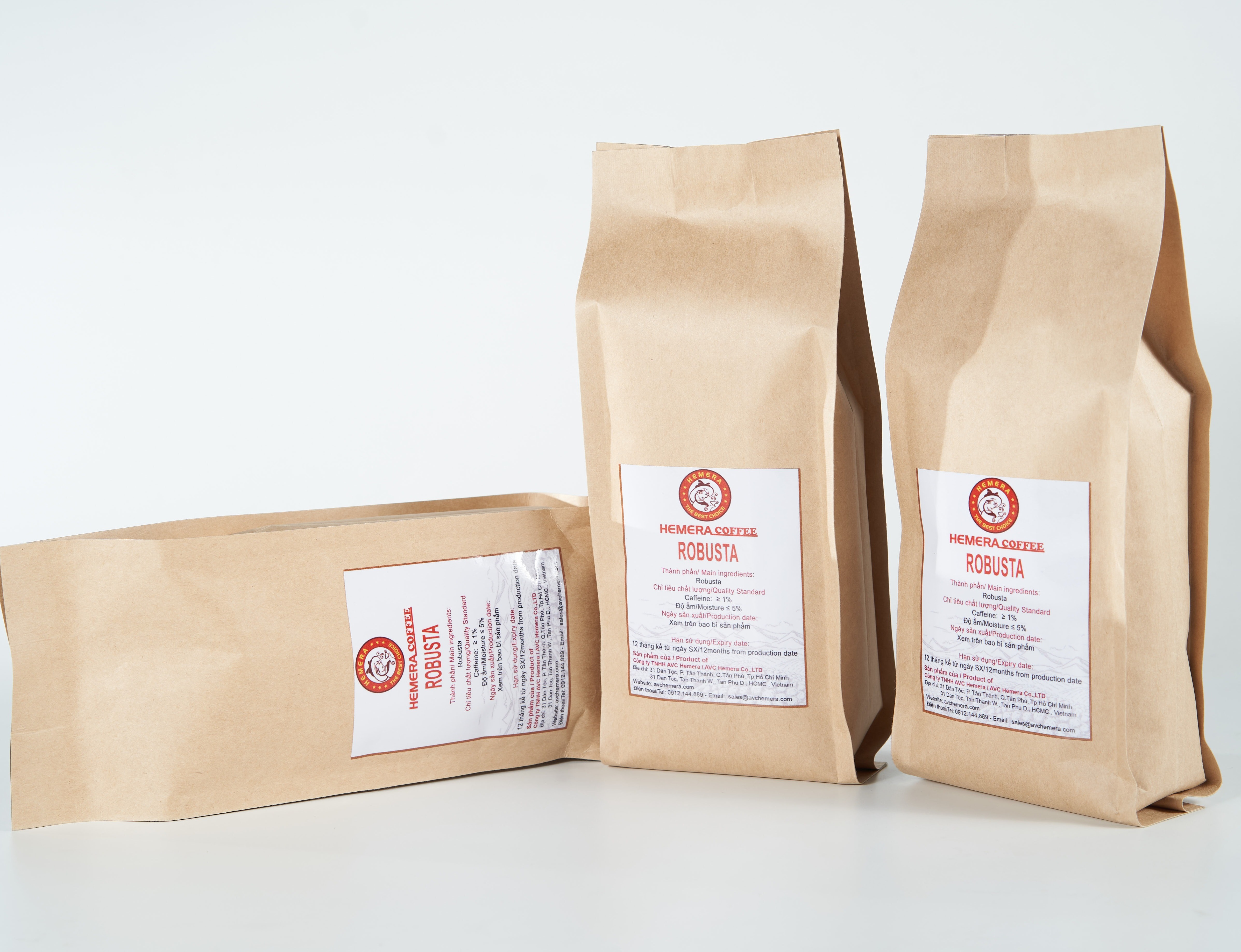 [HCM]CÀ PHÊ HẠT NGUYÊN CHẤT ROBUSTA RANG MỘC HEMERA COFFEE
