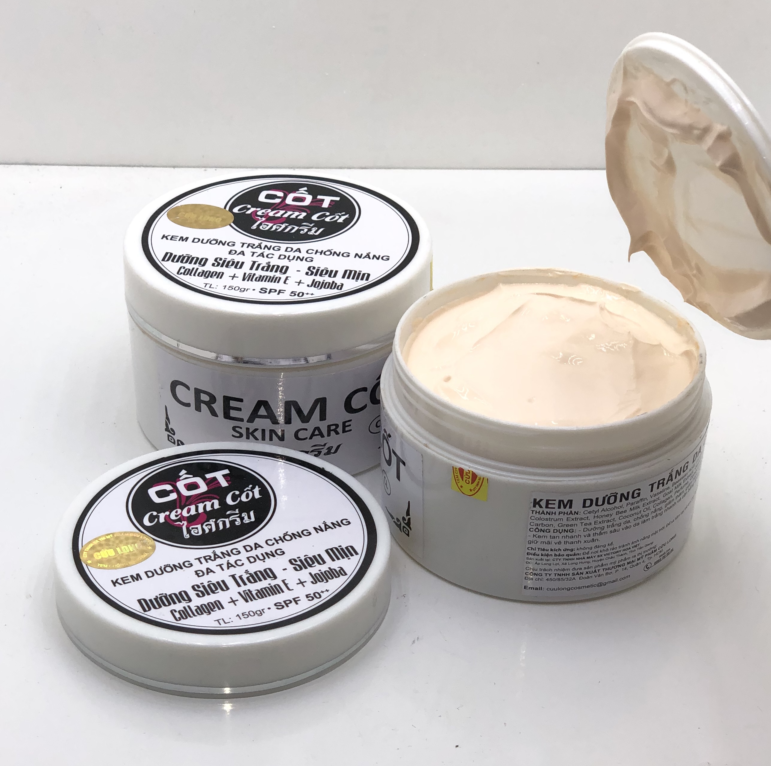 [HCM]Kem Cốt Body Siêu Trắng Cửu Long 150g