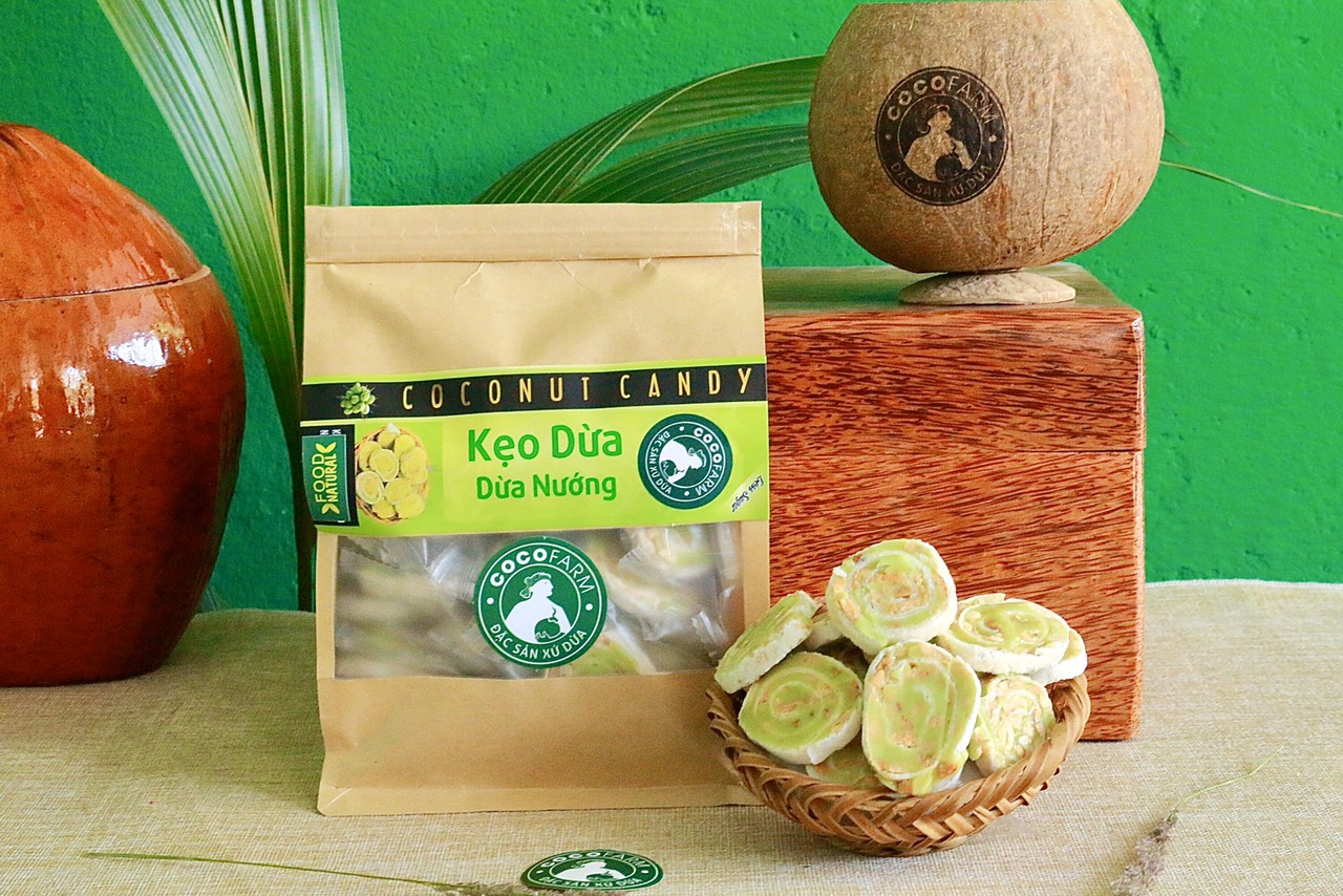 COMBO 5 bịch kẹo dừa mix vị Cocofarm 500g