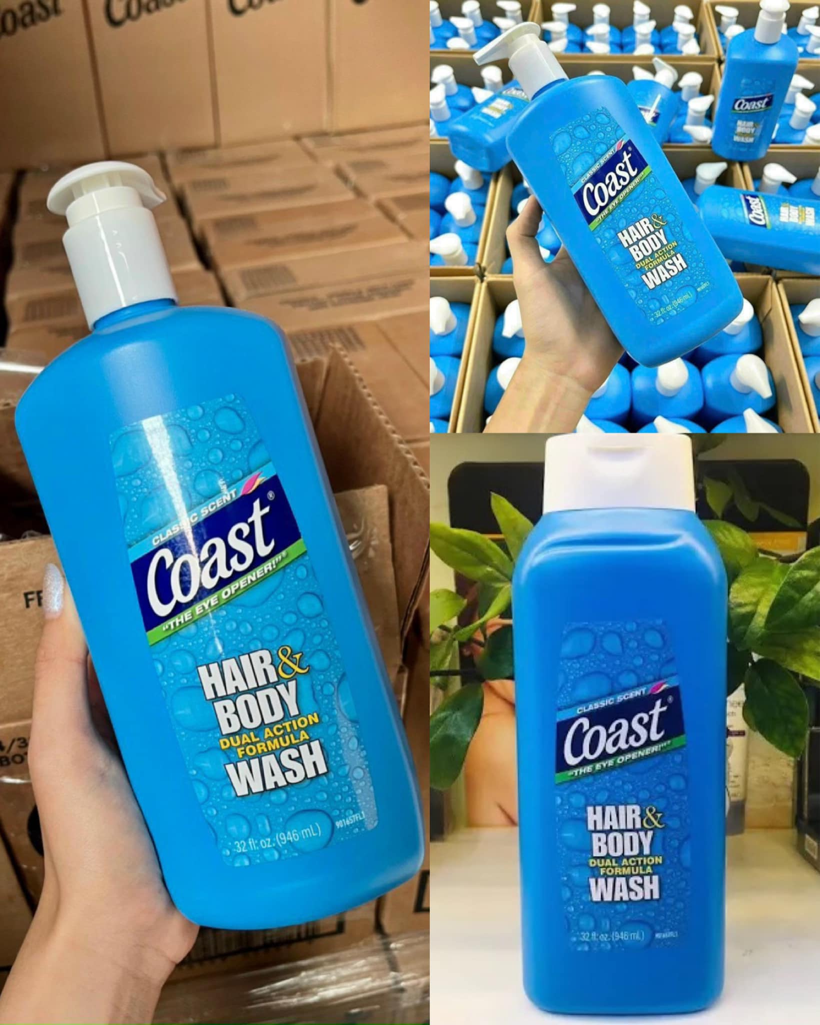Sữa tắm - gội nam coast hair & body wash classic scent 946ml