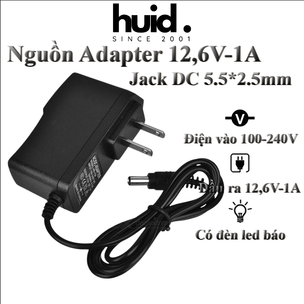 Nguồn adapter tự ngắt 12,6v-1a