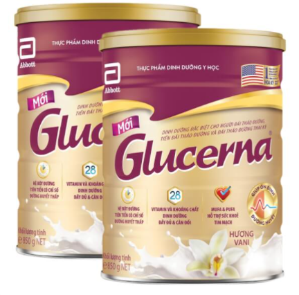 [Date 11.2025] Combo 2 lon Sữa Bột Glucerna 850g Hương Vani