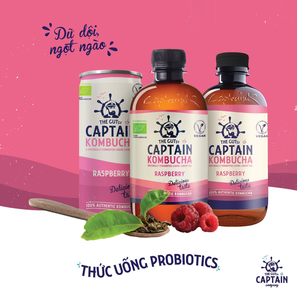 Trà Kombucha hữu cơ (Organic Kombucha Tea) - THE GUTsy CAPTAIN