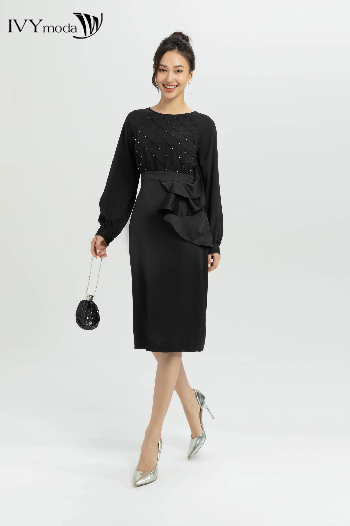 Đầm ôm đính ngọc ivy moda ms 48m5962