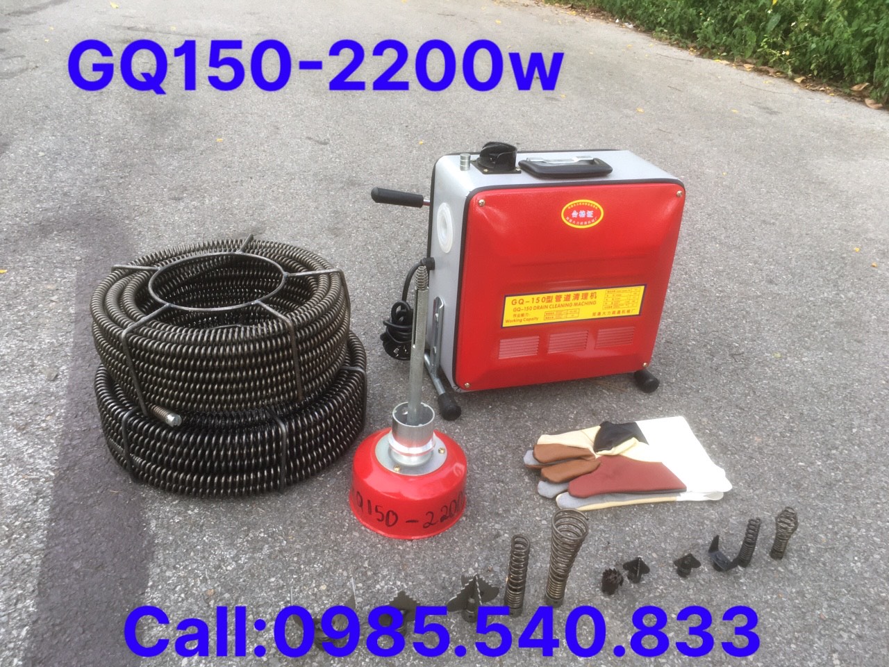 Máy thông cống GQ150 công suất 2200w  ( chuyên dùng cho thợ và các công ty lớn,...)