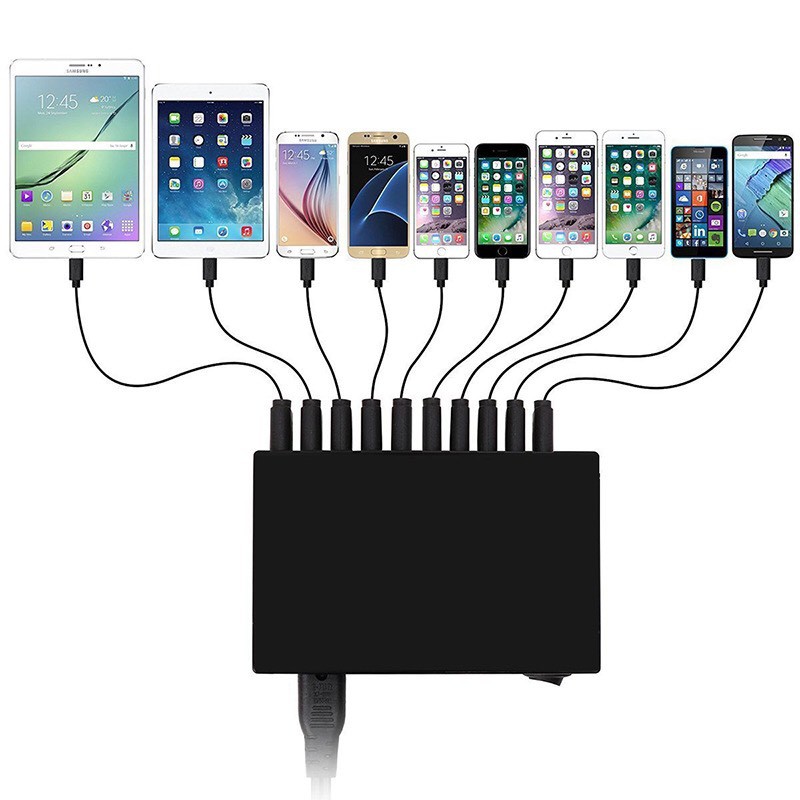 [HCM][BẢO HÀNH 6 THÁNG] Ổ cắm USB 50W Sạc Nhanh Thông Minh 10 Cổng USB