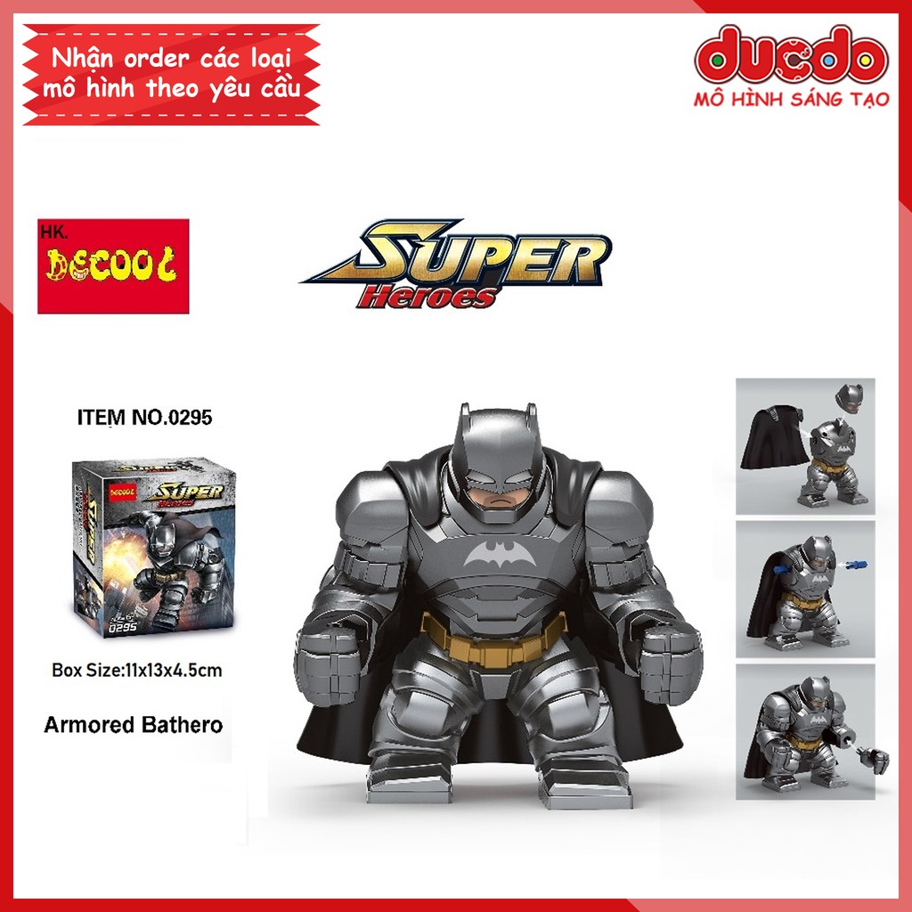 Bigfig Siêu anh hùng Batman DC Comics - Đồ chơi Lắp ghép Xếp hình Mini Minifigures Big fig Super Hero - DECOOL 0295