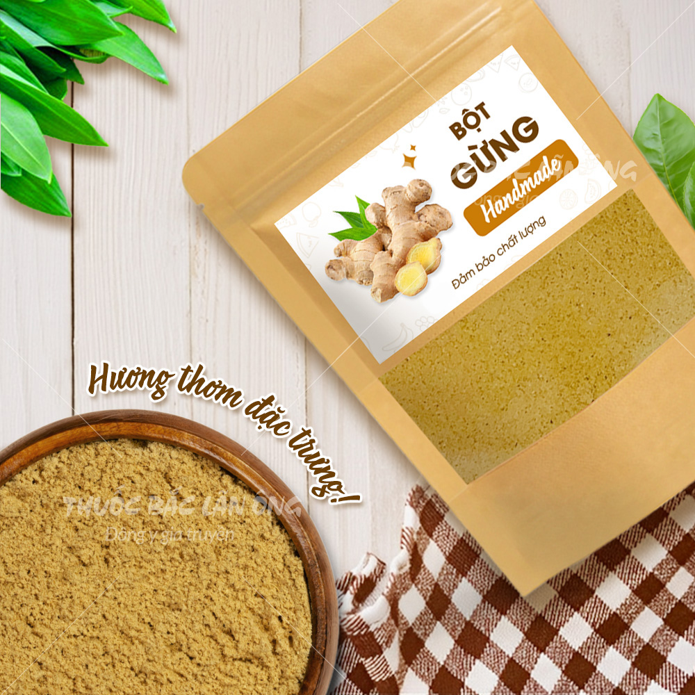Bột gừng 200g, bột gừng ta, nguyên chất, thơm cay, mịn, gia vị nấu ăn, pha trà, tốt cho sức khỏe