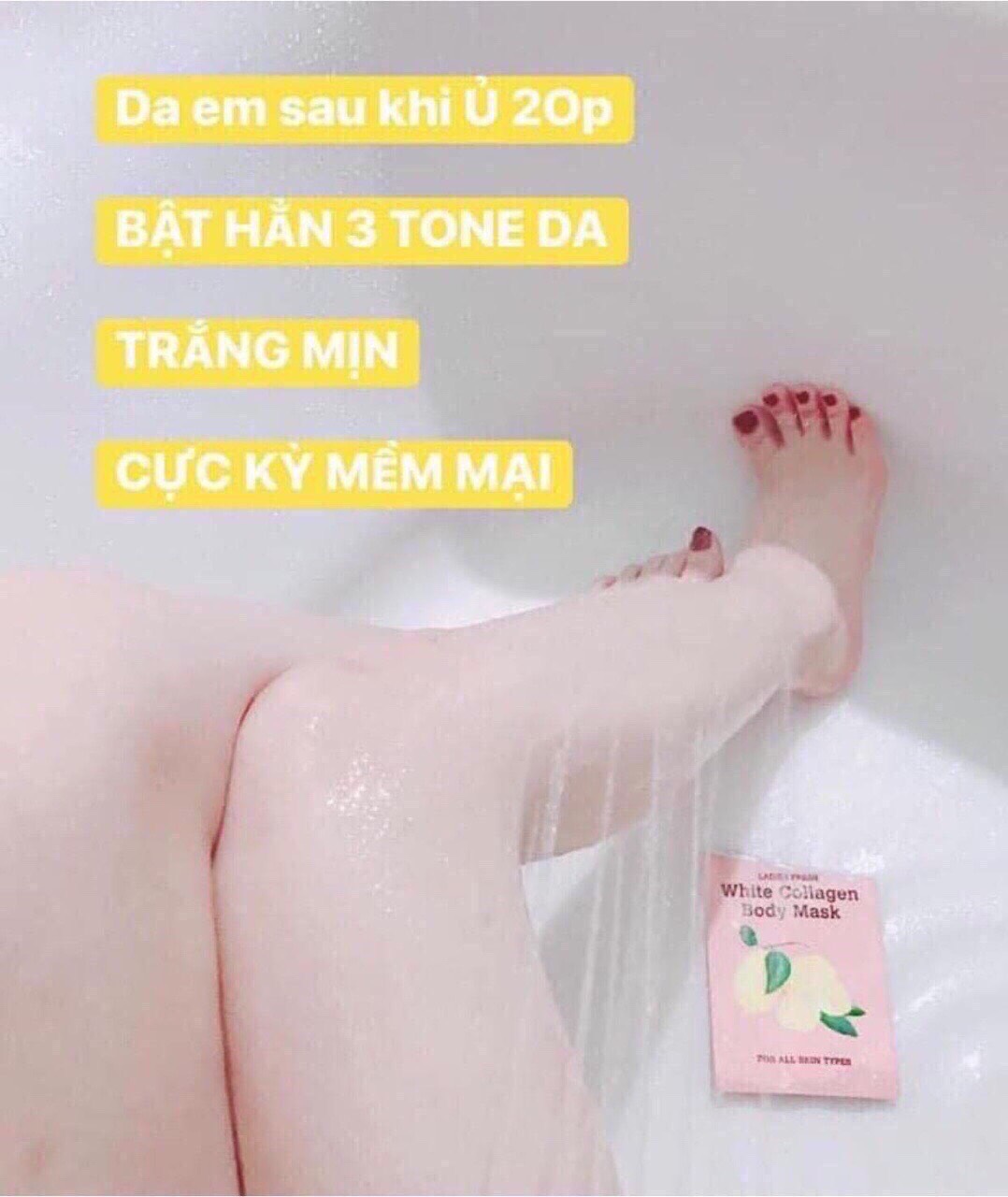 Tắm trắng chanh white collagen body mask