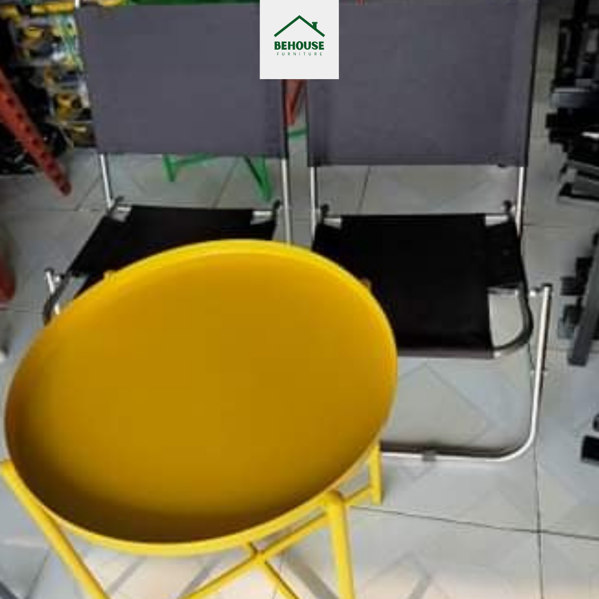 Ghế xếp inox cà phê cafe vải bố