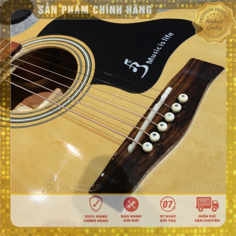 Đàn Guitar Acoustic Ba Đờn J120 Tặng 12 Phụ Kiện - Nhạc Cụ 3Số Phân Phối Chính Hãng