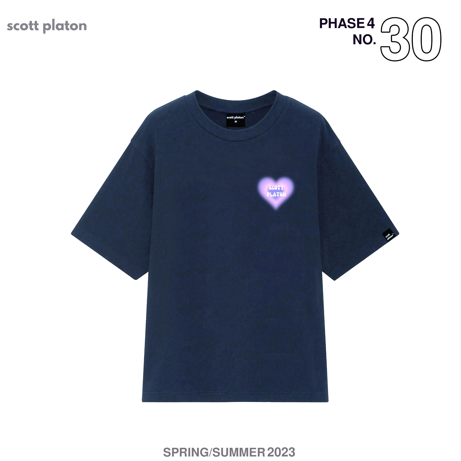 Scott Platon Áo Thun Gradient Heart - Chất liệu cotton dày dặn đứng form