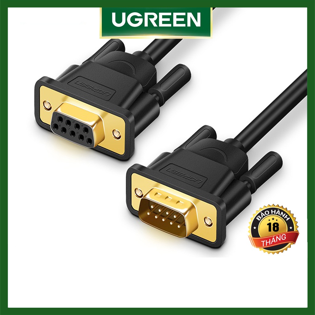 Cáp Cổng Com Rs232 Dương Sang Com Âm 9M/9F dài 2m, dây cổng com RS232, dây cáp cổng com