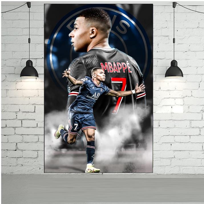 【nóng】 Decal dán tường cầu thủ Mbappe
