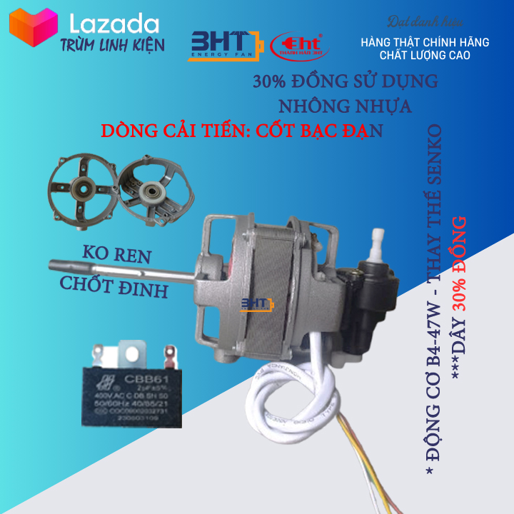 Moter B4 - 47W / 220V Thay Thế Quạt Senko - Asia