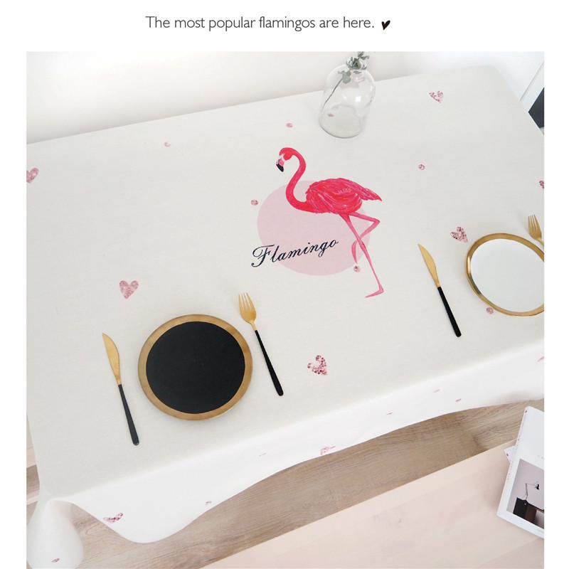 Trong Bắc Âu Nổi Danh Trên Mạng Hiện Đại Giản Lược Flamingo Phòng Khách Khăn Trải Bàn Tấm Lót Bàn Uống Trà Khăn Trải Bàn Bàn Tròn Hình Chữ Nhật Vải Nghệ Thuật