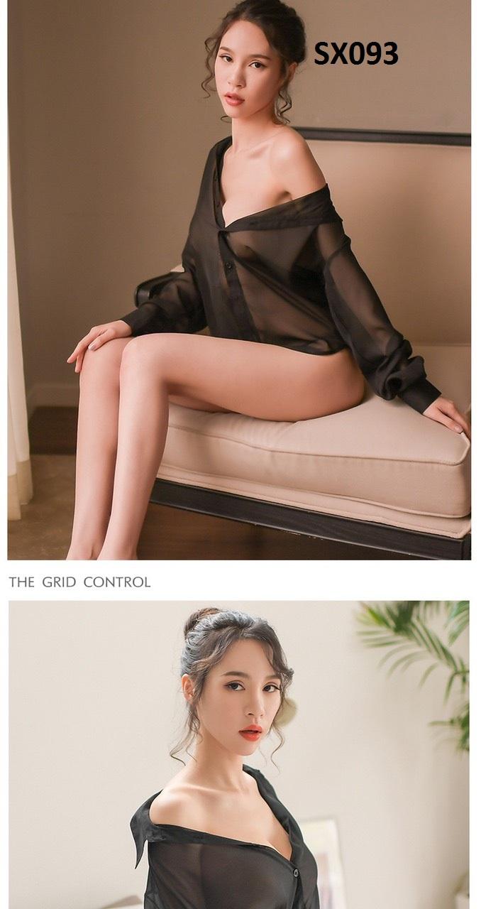 Áo ngủ sexy cao cấp SX093 - kiểu sơ mi