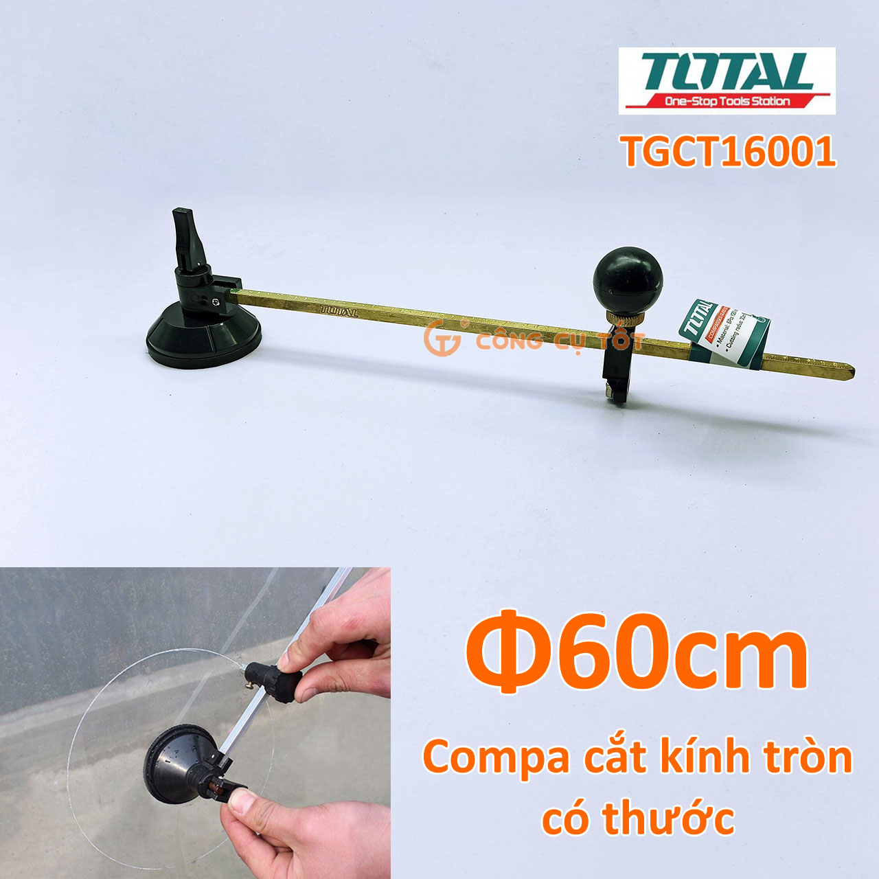 Dao cắt kính hình compa Total TGCT16001 600mm