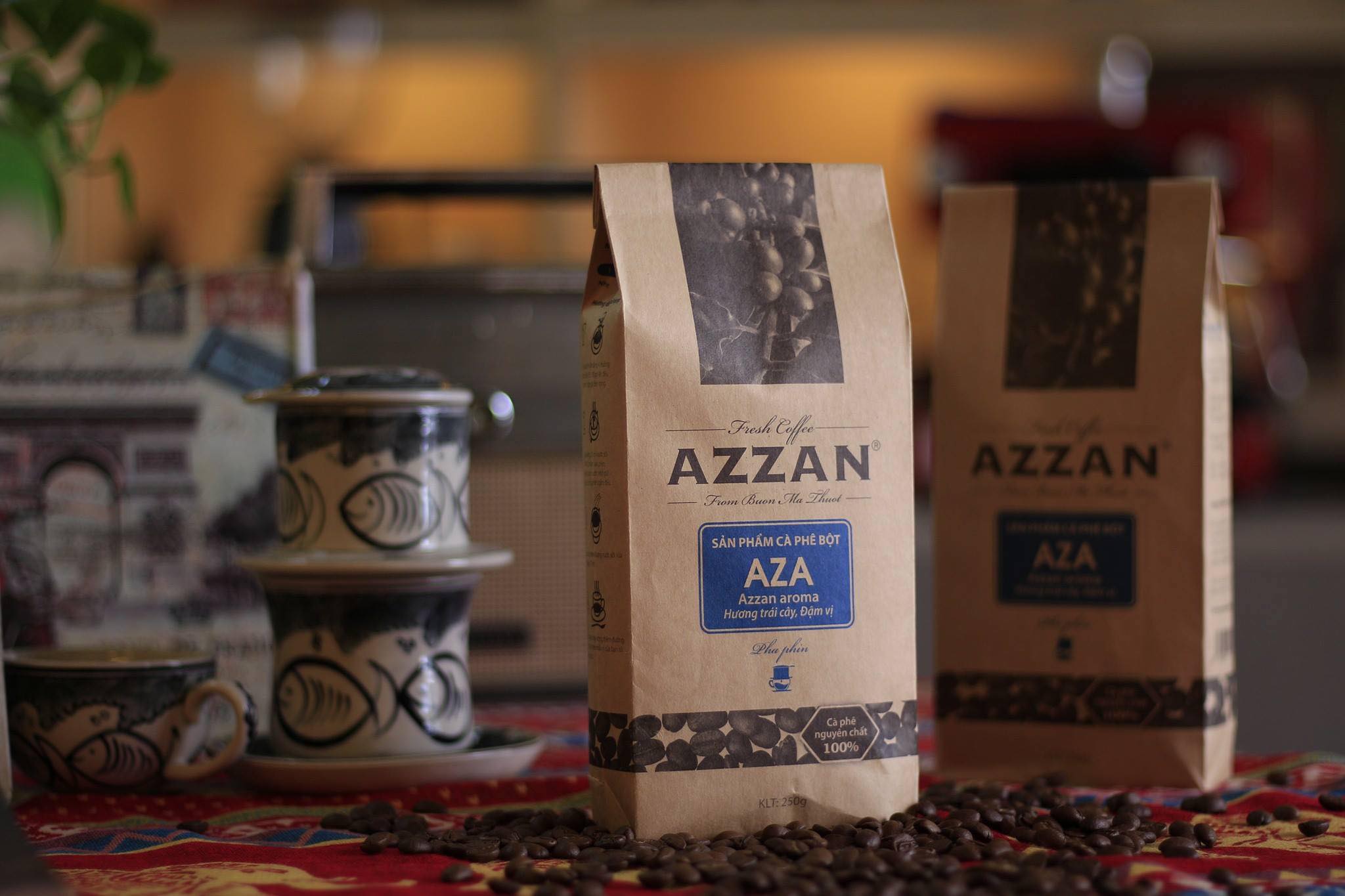 Azzan Aroma 250g– AZA/ Cà phê pha phin Blend (Robusta & Arabica)